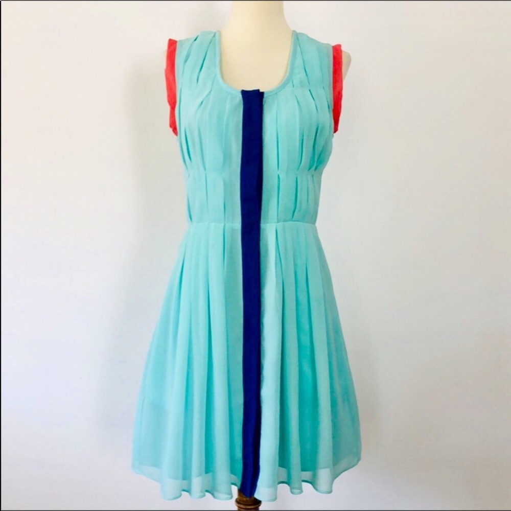 Gianni Bini Aqua With Mango Sleeveless Dress